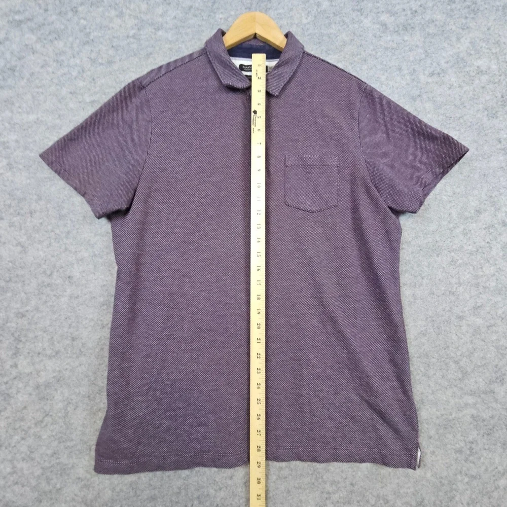 Banana Republic Men's Birdseye Size L Performance Pique Polo Shirt Pocket Preppy
